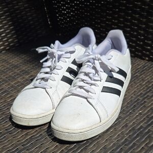Adidas Men's White and Black Sneakers